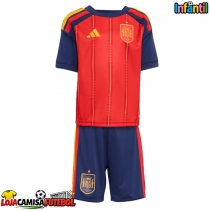Camisa de Futebol Espanha Equipamento Principal Infantil Mundo 2026 Manga Curta (+ Calças curtas)